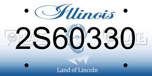 2S60330 Illinois License Plate