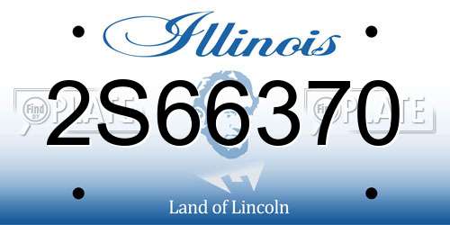 2S66370 Illinois License Plate