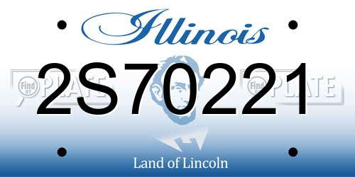 2S70221 Illinois License Plate