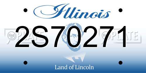 2S70271 Illinois License Plate