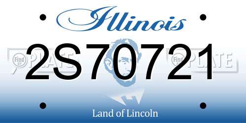 2S70721 Illinois License Plate
