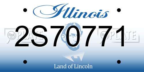 2S70771 Illinois License Plate