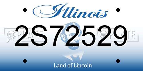 2S72529 Illinois License Plate
