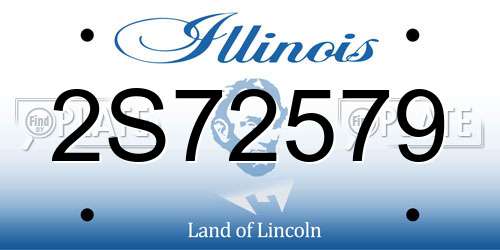 2S72579 Illinois License Plate
