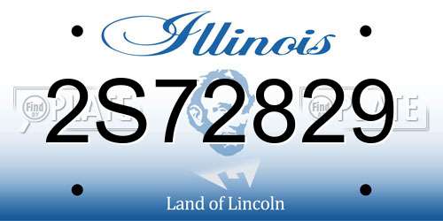 2S72829 Illinois License Plate