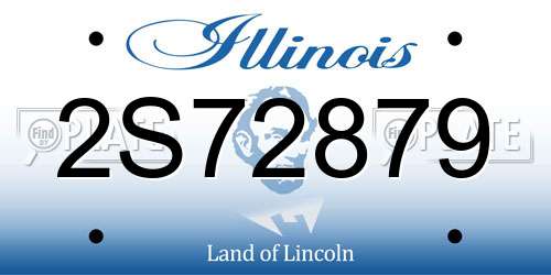 2S72879 Illinois License Plate