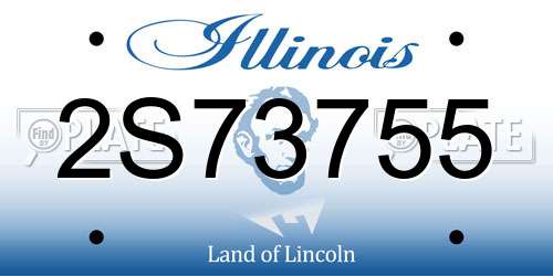 2S73755 Illinois License Plate
