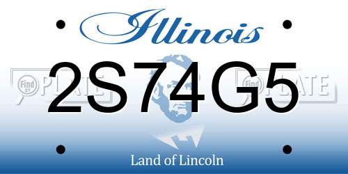 2S74G5 Illinois License Plate