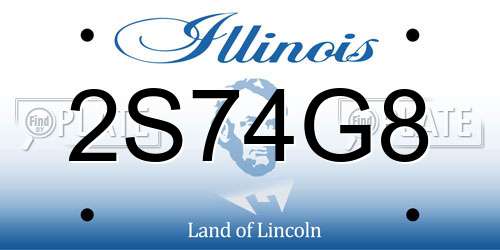 2S74G8 Illinois License Plate