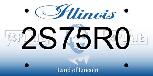 2S75R0 Illinois License Plate