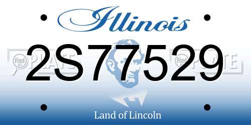 2S77529 Illinois License Plate