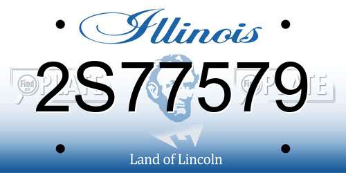2S77579 Illinois License Plate