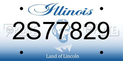 2S77829 Illinois License Plate
