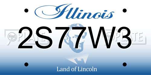 2S77W3 Illinois License Plate