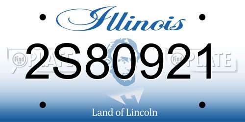 2S80921 Illinois License Plate