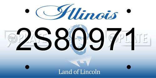 2S80971 Illinois License Plate
