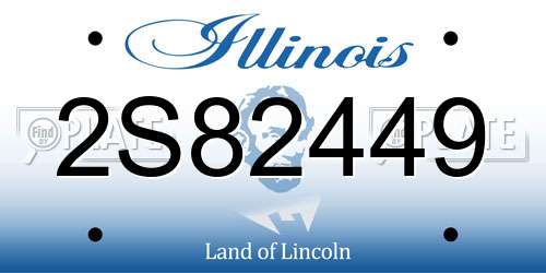2S82449 Illinois License Plate