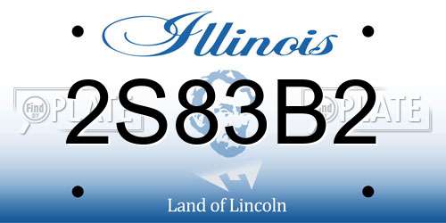 2S83B2 Illinois License Plate