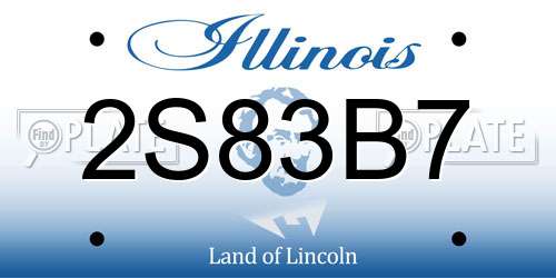 2S83B7 Illinois License Plate