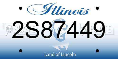 2S87449 Illinois License Plate