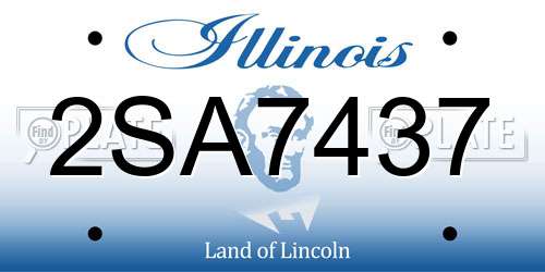2SA7437 Illinois License Plate
