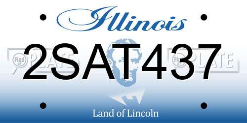 2SAT437 Illinois License Plate