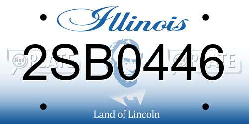 2SB0446 Illinois License Plate