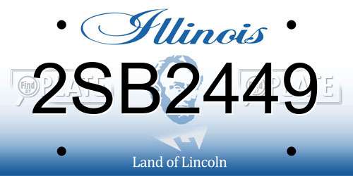 2SB2449 Illinois License Plate