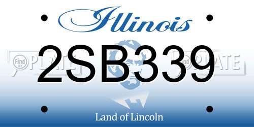 2SB339 Illinois License Plate