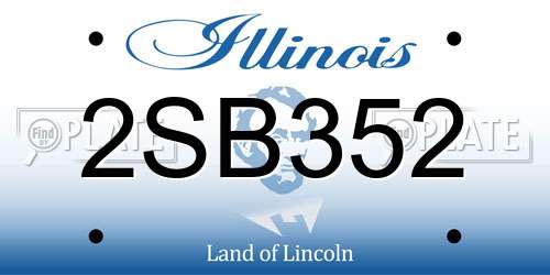 2SB352 Illinois License Plate