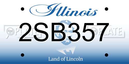 2SB357 Illinois License Plate