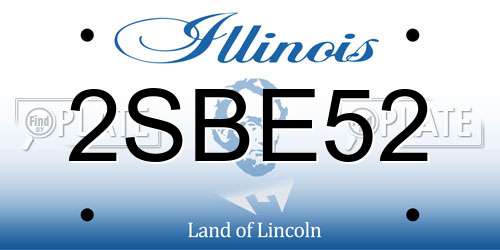 2SBE52 Illinois License Plate