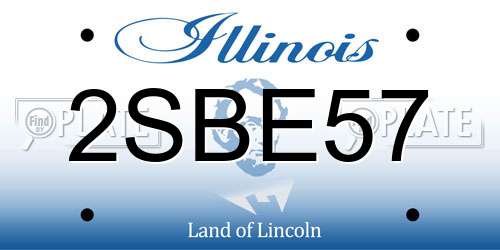 2SBE57 Illinois License Plate