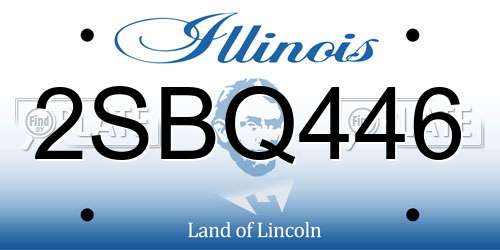 2SBQ446 Illinois License Plate