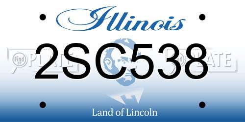 2SC538 Illinois License Plate
