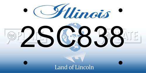2SC838 Illinois License Plate