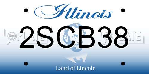 2SCB38 Illinois License Plate