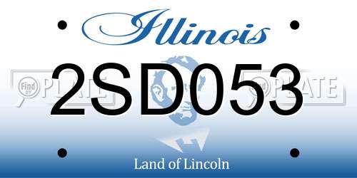 2SD053 Illinois License Plate