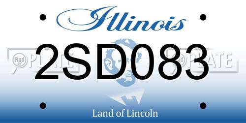 2SD083 Illinois License Plate