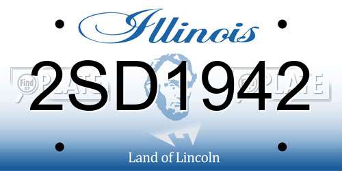 2SD1942 Illinois License Plate