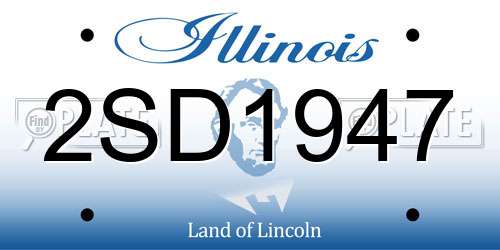 2SD1947 Illinois License Plate