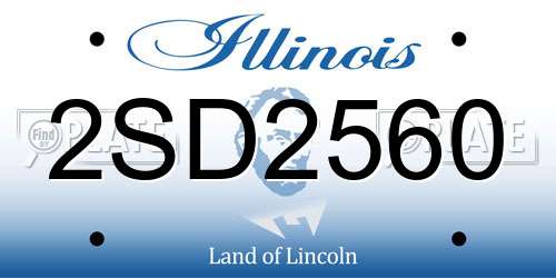 2SD2560 Illinois License Plate