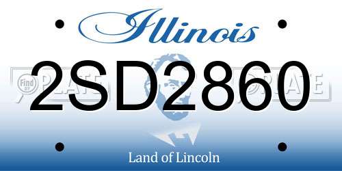 2SD2860 Illinois License Plate
