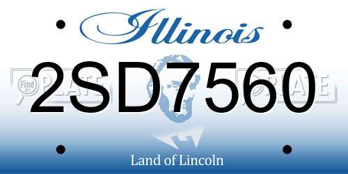 2SD7560 Illinois License Plate