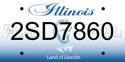 2SD7860 Illinois License Plate
