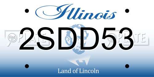 2SDD53 Illinois License Plate