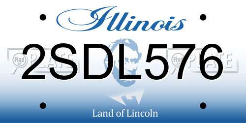 2SDL576 Illinois License Plate