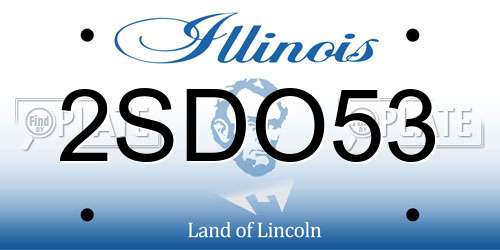 2SDO53 Illinois License Plate