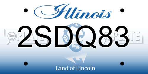 2SDQ83 Illinois License Plate