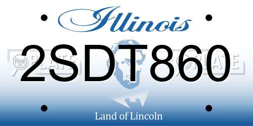 2SDT860 Illinois License Plate